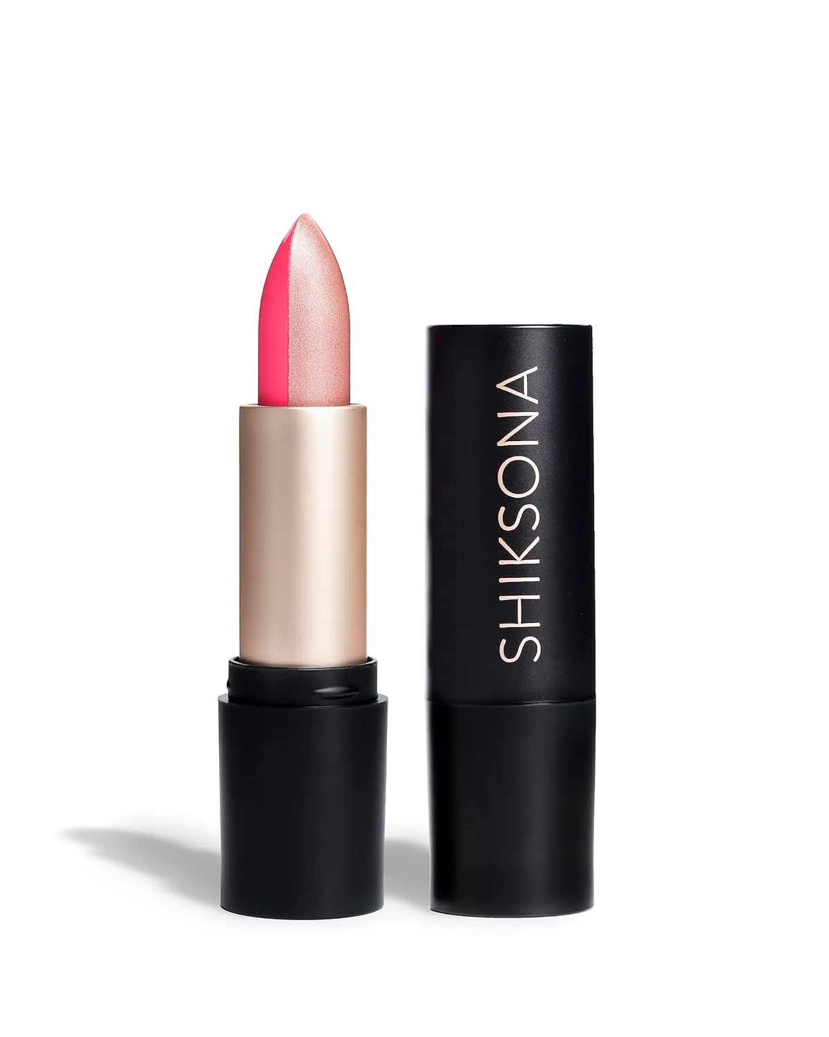 Full Coverage Split Bullet Matte Lipstick | Vegan | Gluten, Paraben and Cruelty Free, Creamy Lipstick in a Shimmery Cool Pink/Deep Coral Pink Matte (Mover and Shaker)