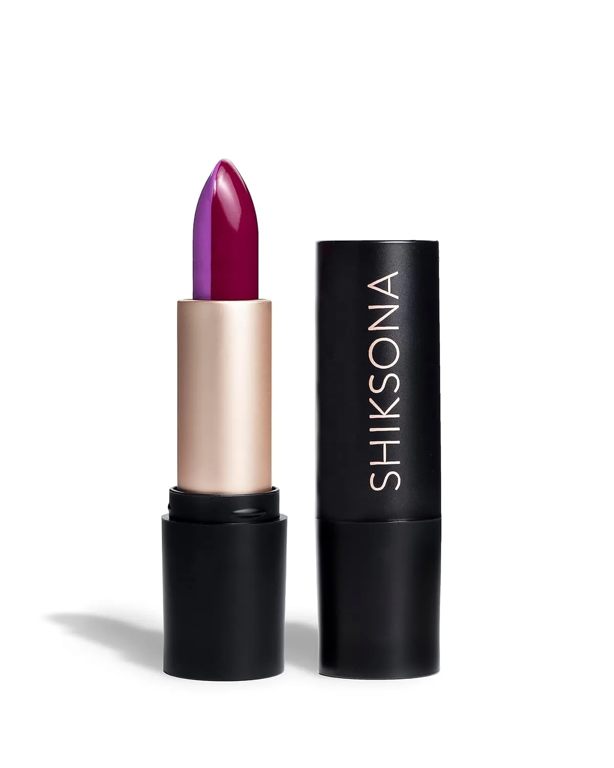 Full Coverage Split Bullet Matte Lipstick | Vegan | Gluten, Paraben and Cruelty Free, Creamy Lipstick in a Vibrant Purple/Vibrant Plum Matte combo (All or Nothing)
