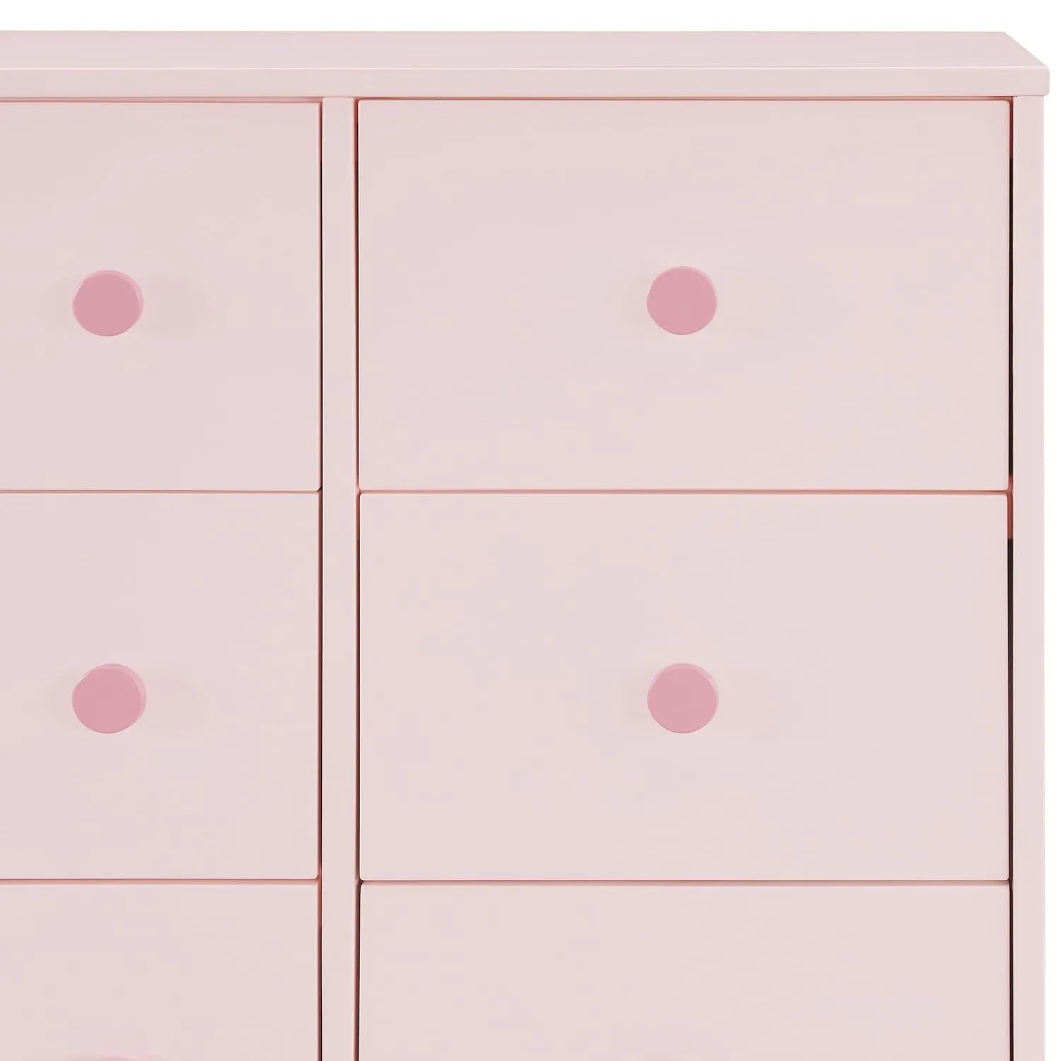 GAP babyGap Legacy 6 Drawer Dresser with Interlocking Drawers - Greenguard Gold Certified, Blush Pink/Dark Pink