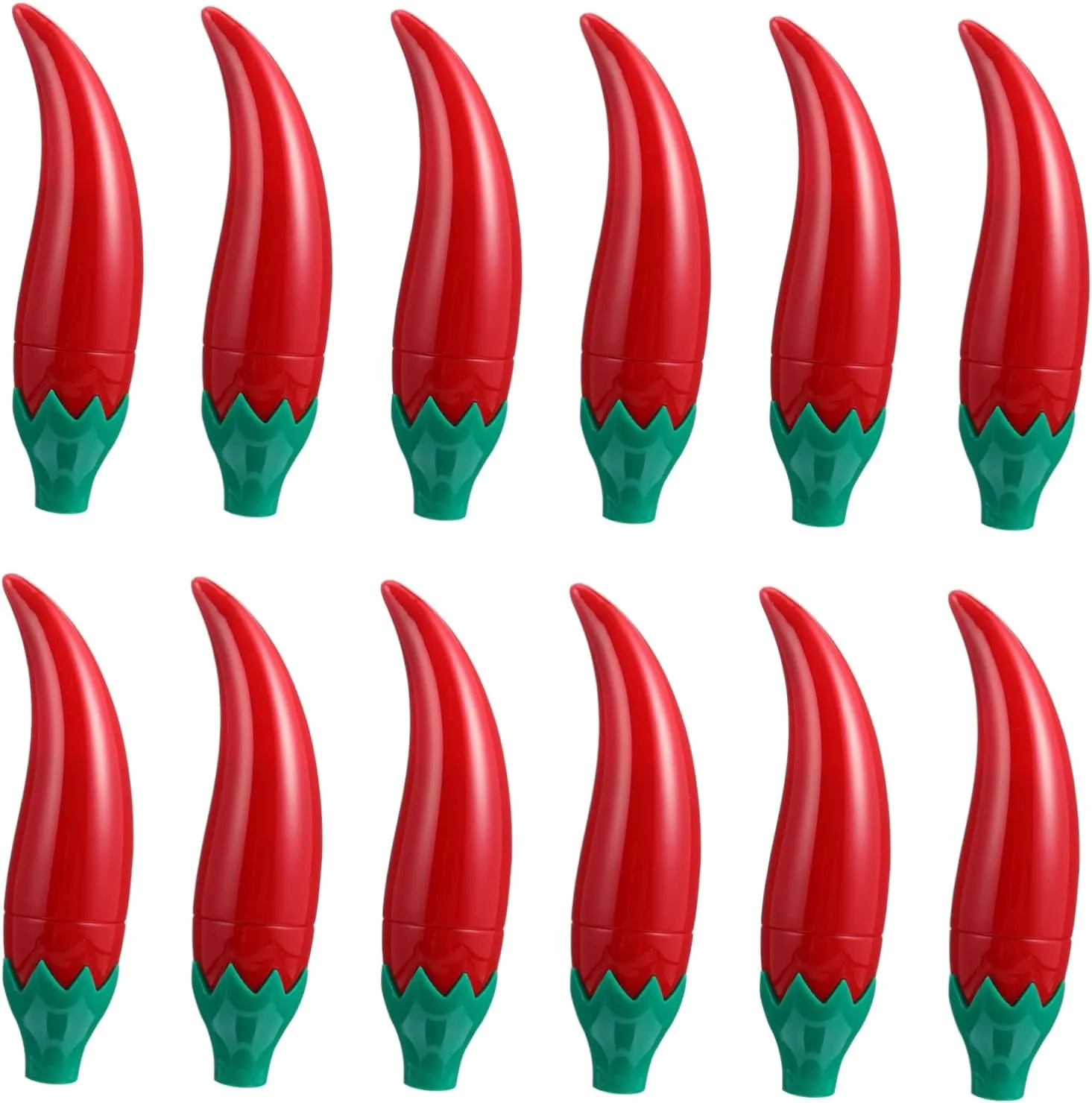 Gatuida 12Pcs Cute Pepper Shaped Empty Tubes Creative DIY Lip Gloss Bottles for Cosmetics Durable Cosmetic Containers for Fun Crafting Easy to Use Carry