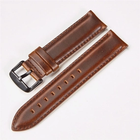 Genuine Leather Watch Band 18mm 20mm 22mm Quick Release Watch Straps Watchbands Belt with Solid Buckle(White-Patch Five-Pointed star4,20mm)