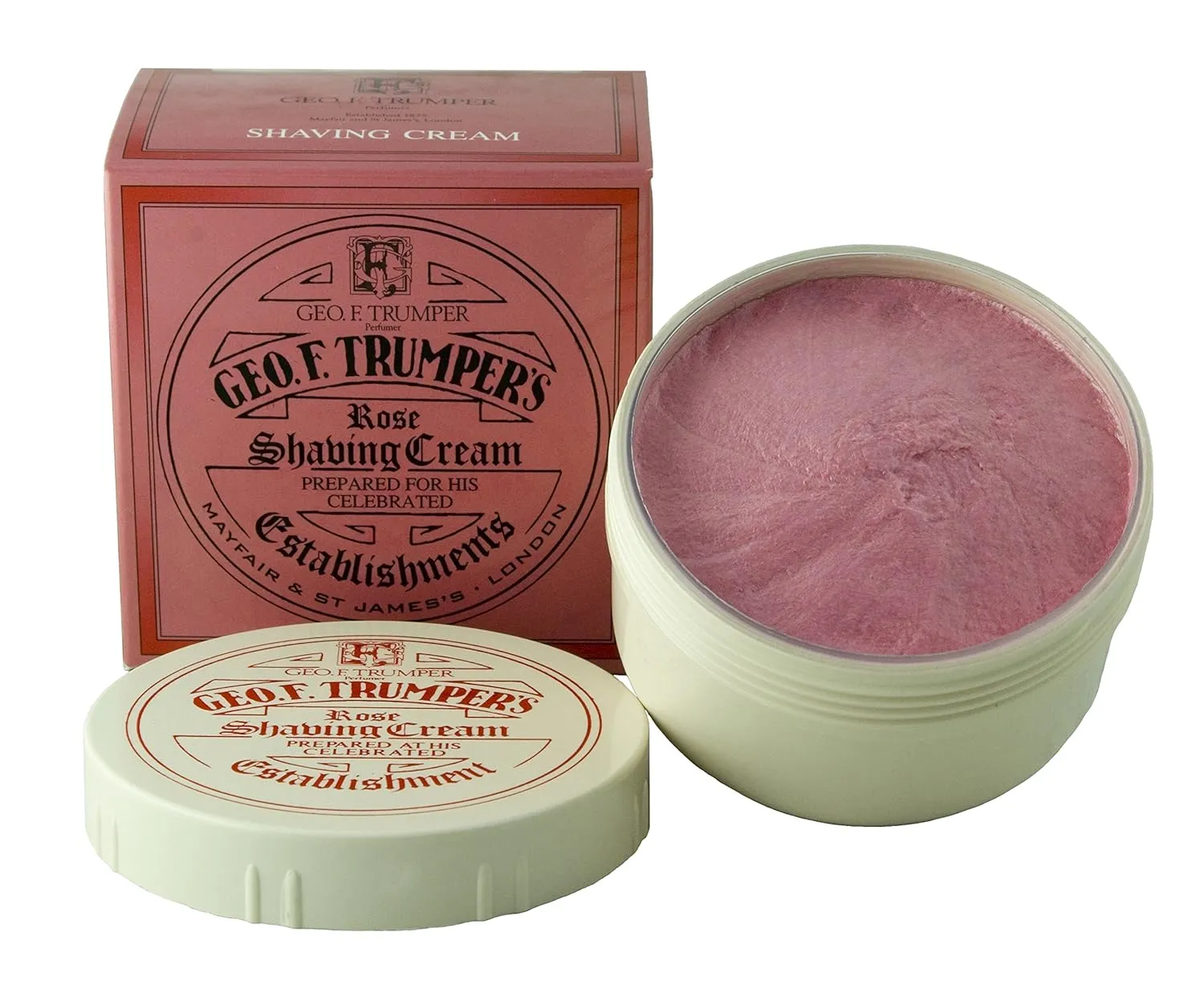 Geo F Trumper Shaving Cream Jar - Rose (200g)