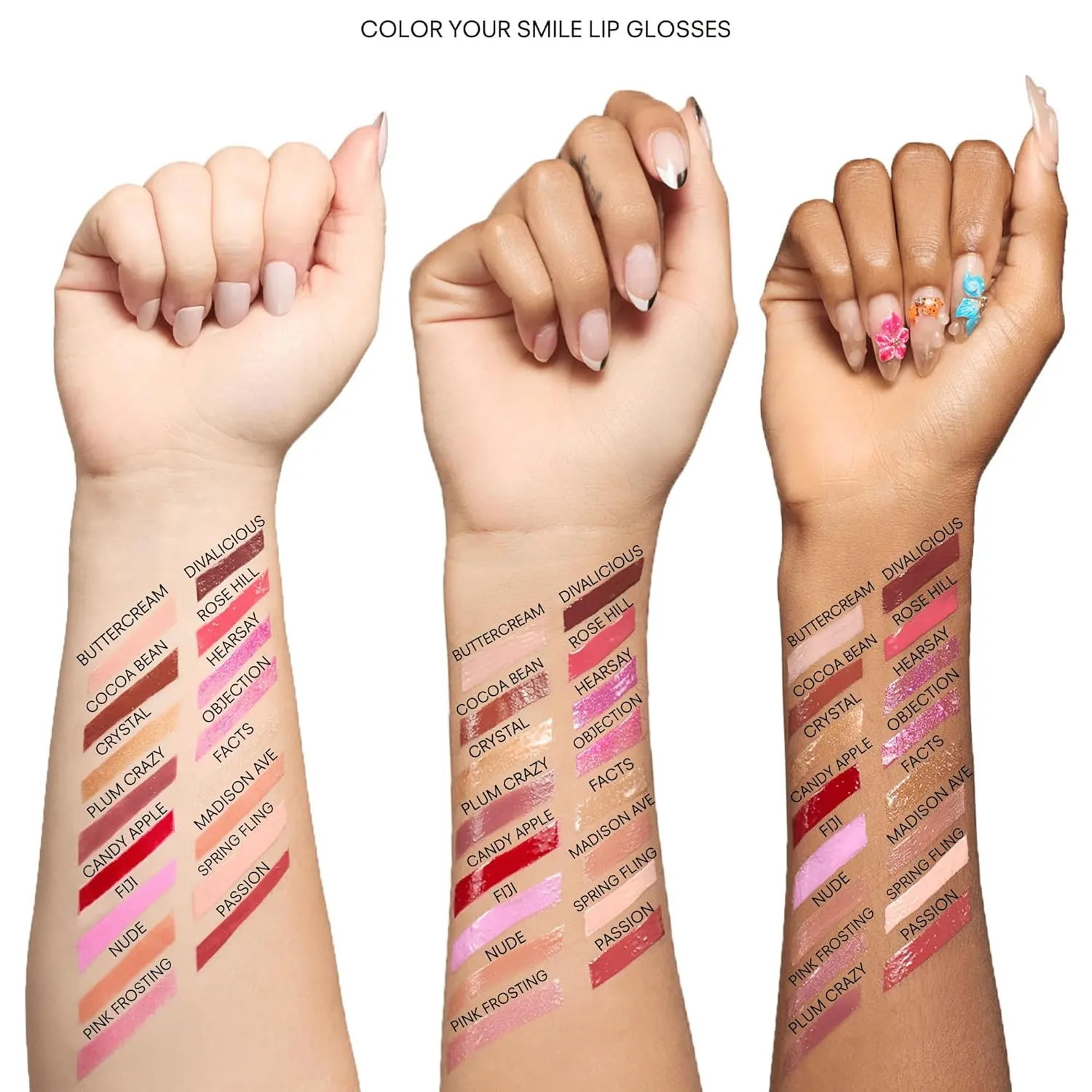 Gerard Cosmetics Color Your Smile Lip Gloss Pink Frosting, Super Pigmented Pink Glitter Lip Gloss with LED Light and Mirror, Shiny Finish, Hydrating Liquid Lip Color