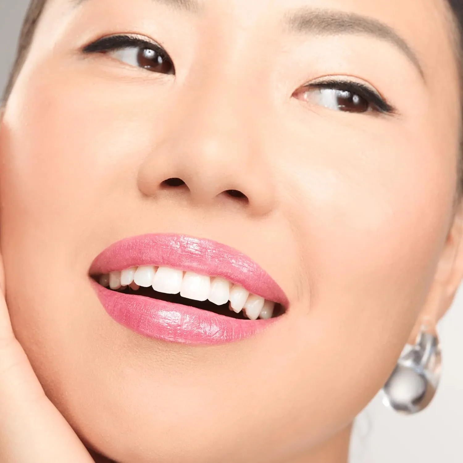 Gerard Cosmetics Color Your Smile Lip Gloss Pink Frosting, Super Pigmented Pink Glitter Lip Gloss with LED Light and Mirror, Shiny Finish, Hydrating Liquid Lip Color