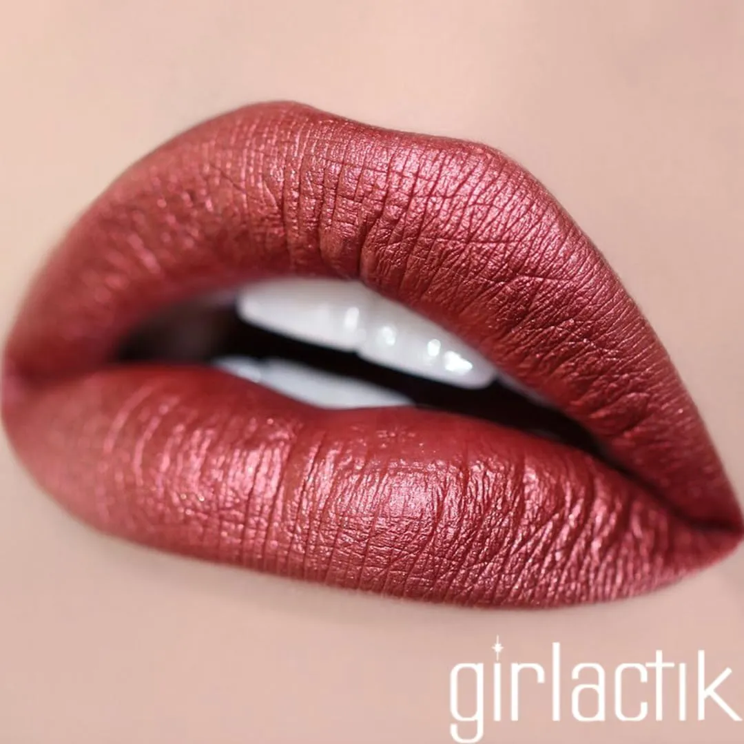 Girlactik Long Lasting Matte Lip Paint Liquid Lipstick in Allure- Long wearing, Smooth Application, Pigmented, Non-Crack Formula, Lightweight, 7.5 ml / .25 oz, (Crimson)