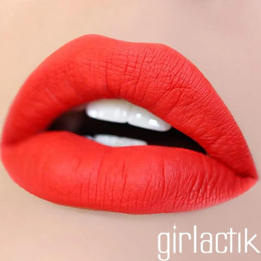 Girlactik Long Lasting Matte Lip Paint Liquid Lipstick in Allure- Long wearing, Smooth Application, Pigmented, Non-Crack Formula, Lightweight, 7.5 ml / .25 oz, (Iconic)