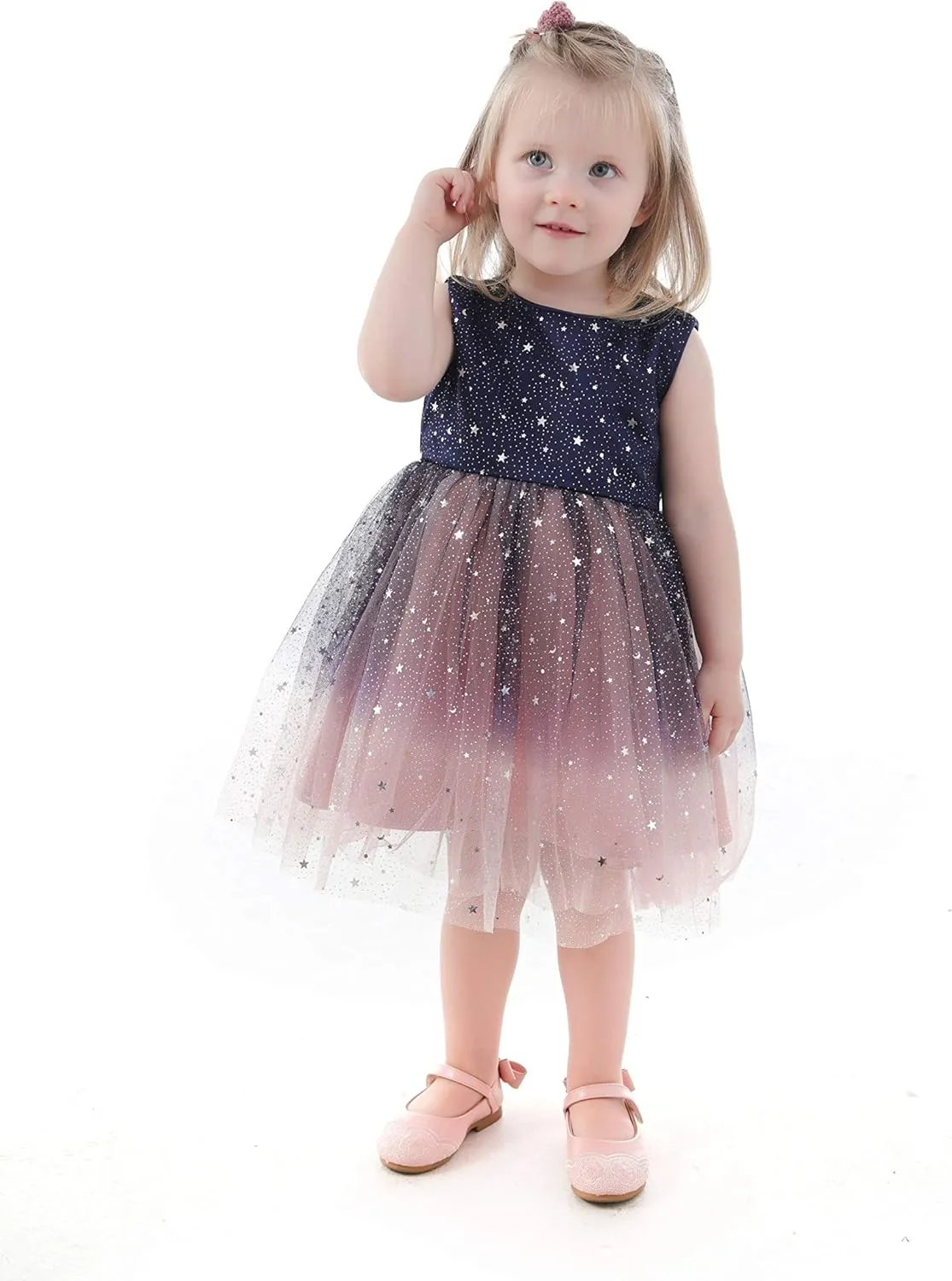 Glamulice Baby Flower Girls Sparkle Tulle Ombre Tutu Dress Baptism Christening Outfit Special Occasion Birthday Dresses