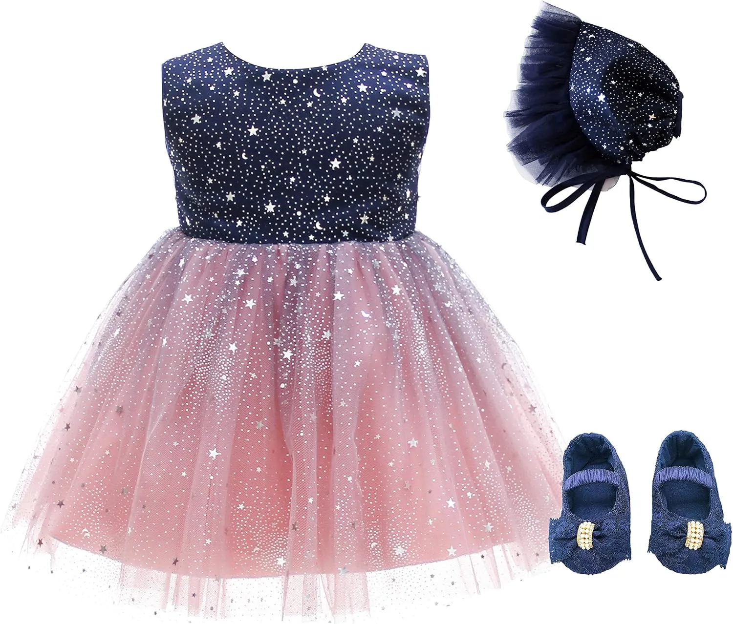 Glamulice Baby Flower Girls Sparkle Tulle Ombre Tutu Dress Baptism Christening Outfit Special Occasion Birthday Dresses