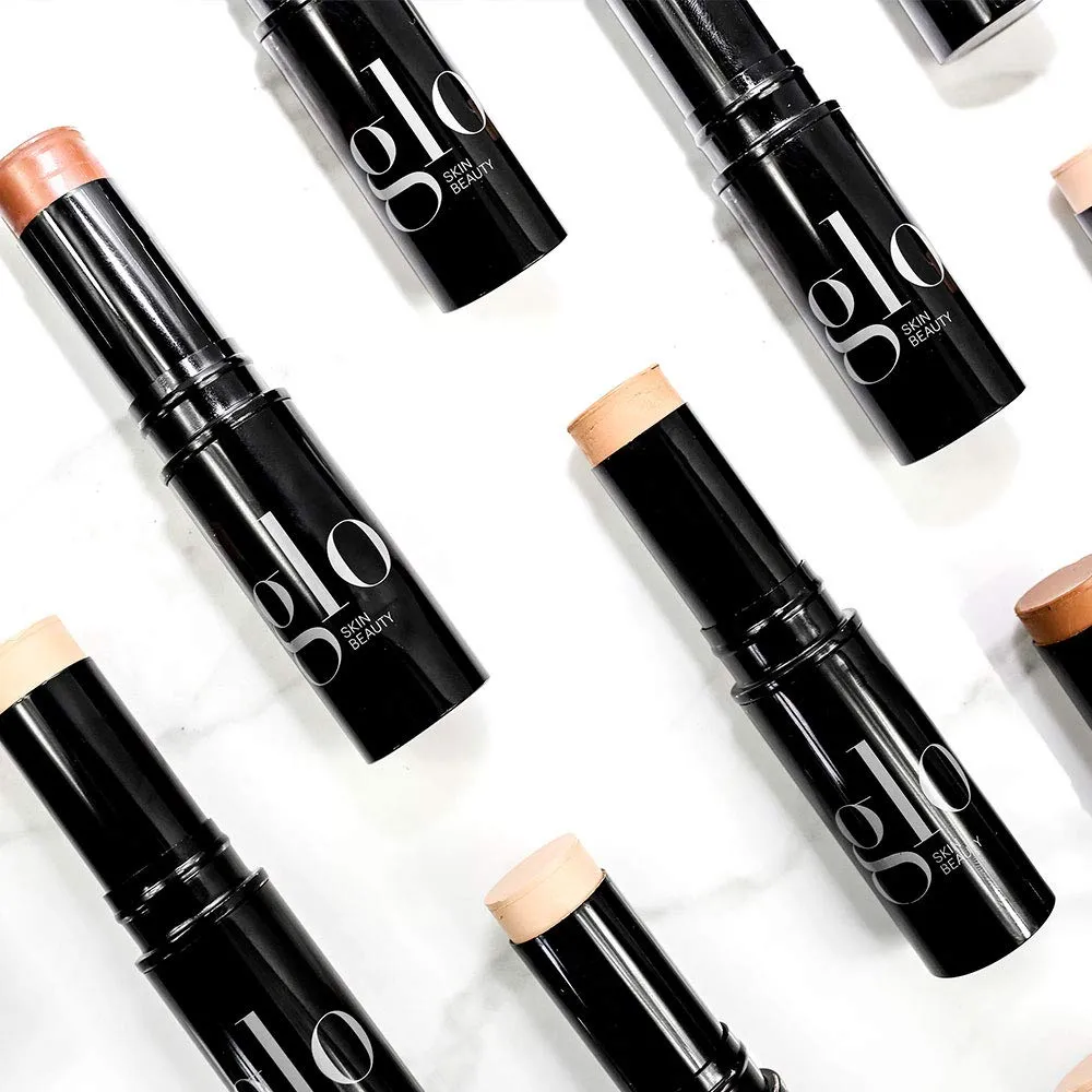 Glo Skin Beauty HD Mineral Foundation Stick - Concealer Makeup Infused with Hyaluronic Acid - Buildable Coverage, Contour & Highlighter