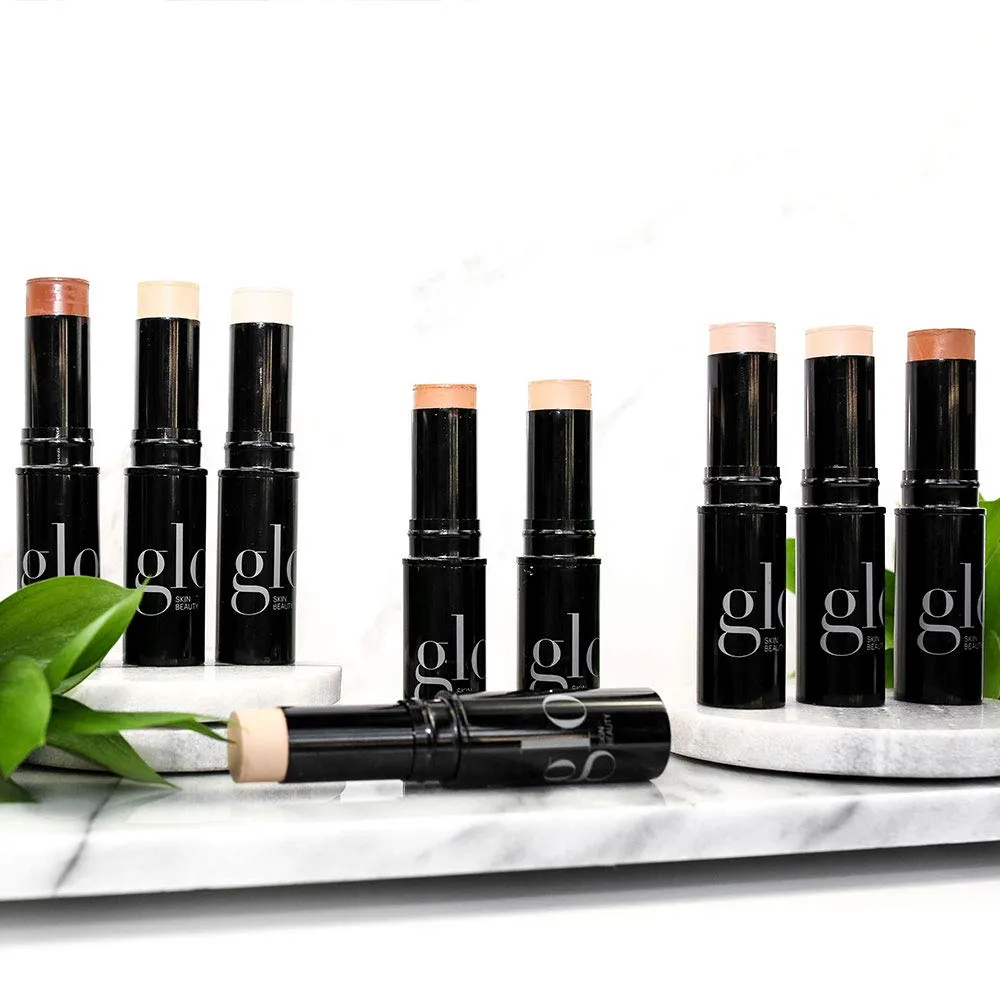 Glo Skin Beauty HD Mineral Foundation Stick - Concealer Makeup Infused with Hyaluronic Acid - Buildable Coverage, Contour & Highlighter
