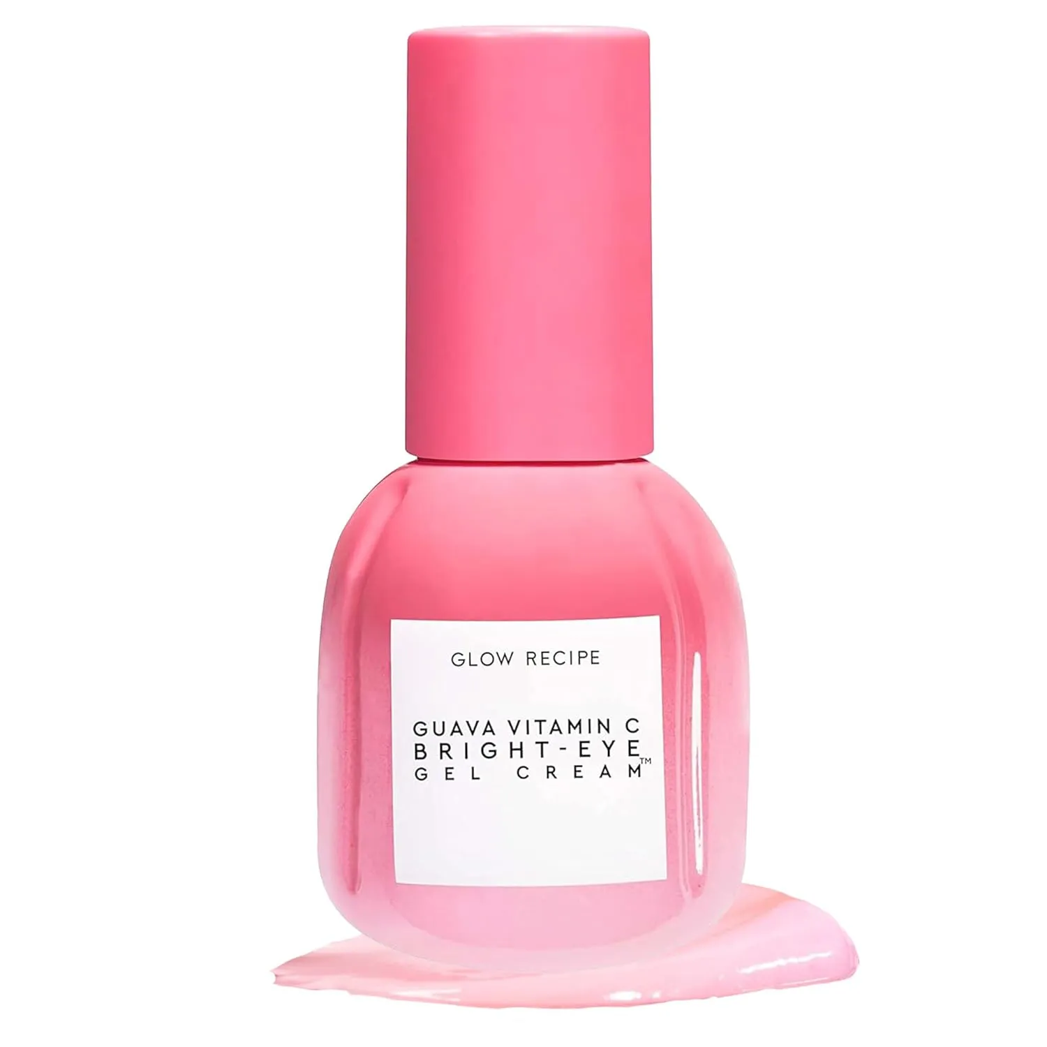 Glow Recipe Guava Vitamin C Brightening Eye Gel - Niacinamide, Peptides & Green Caffeine Gentle Under Eye Cream for Dark Circles, Puffiness & Bags - Lightweight, Hydrating, Firming - Makeup Prep, 15ml