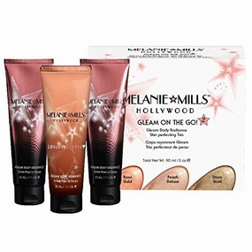 Glow Girl Kit Gleam Face and Body Radiance Moisturizing Body Makeup - Includes Opalescence, Peach Deluxe, Disco Gold, Mini 1 fl.oz. Each
