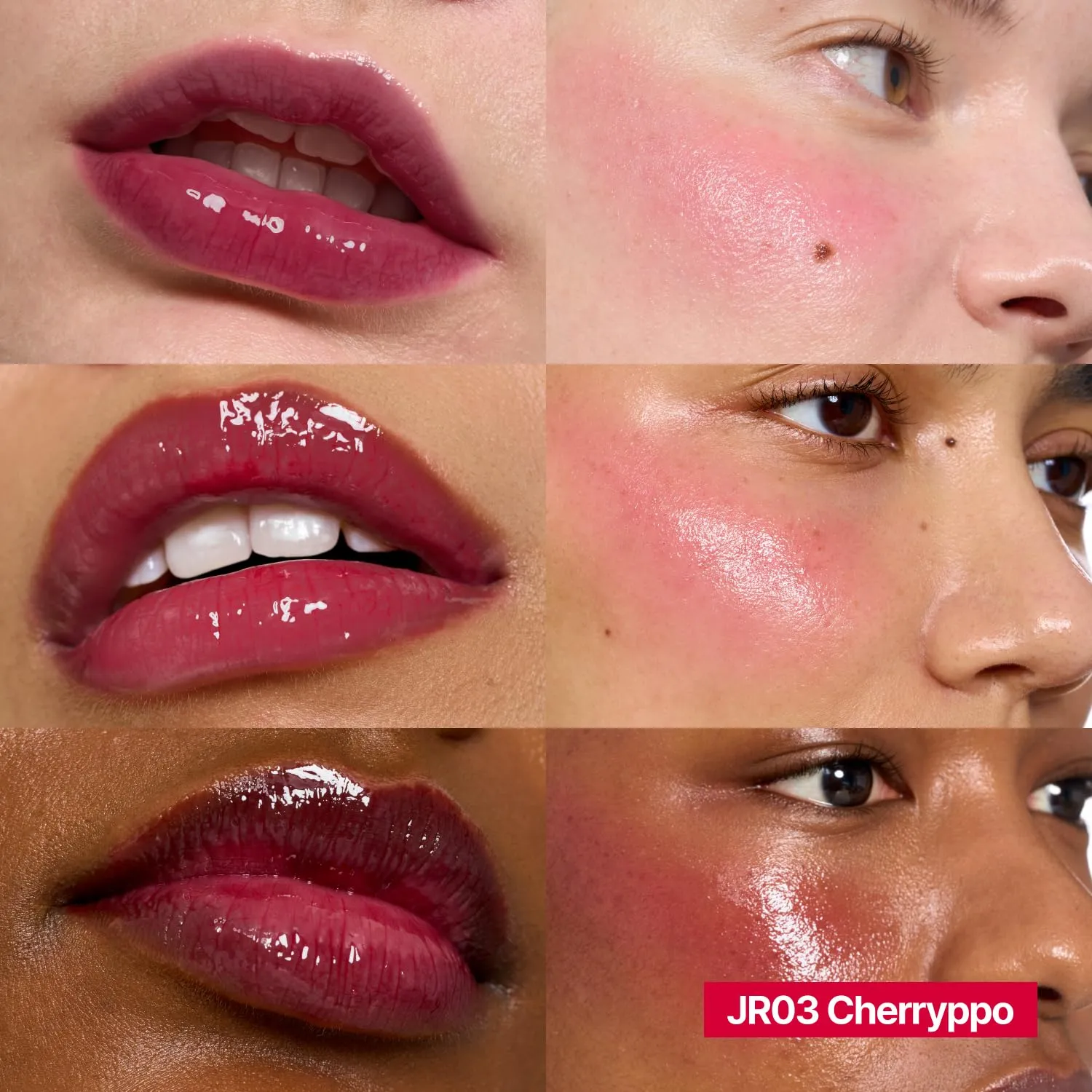 Glowy Jelly Pot   Keychain SET | Dewy Jelly Lip & Blush Color, Tinted Glow Jelly Balm, Dewy Buildable Finish – Cherryppo (Cherry Red) | 0.14 oz