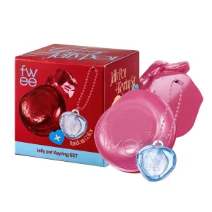 Glowy Jelly Pot   Keychain SET | Dewy Jelly Lip & Blush Color, Tinted Glow Jelly Balm, Dewy Buildable Finish – Lolly (Candy Pink) | 0.14 oz