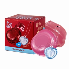 Glowy Jelly Pot   Keychain SET | Dewy Jelly Lip & Blush Color, Tinted Glow Jelly Balm, Dewy Buildable Finish – Sugar Coat (Coral Pink) | 0.14 oz