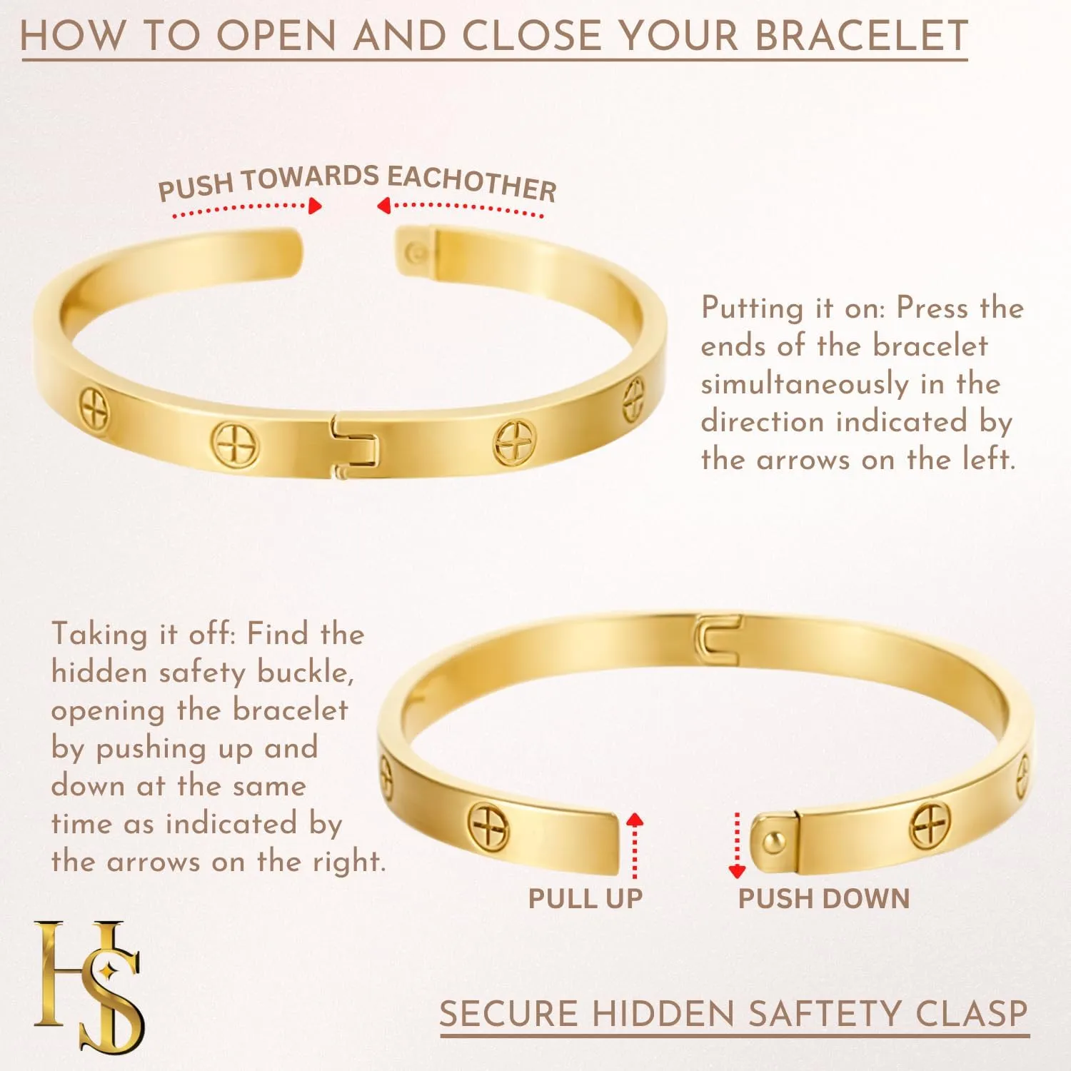 Gold Bracelet for Women | 18K Gold Plated Stainless Steel Gold Bracelet | Lovely Gift for Women