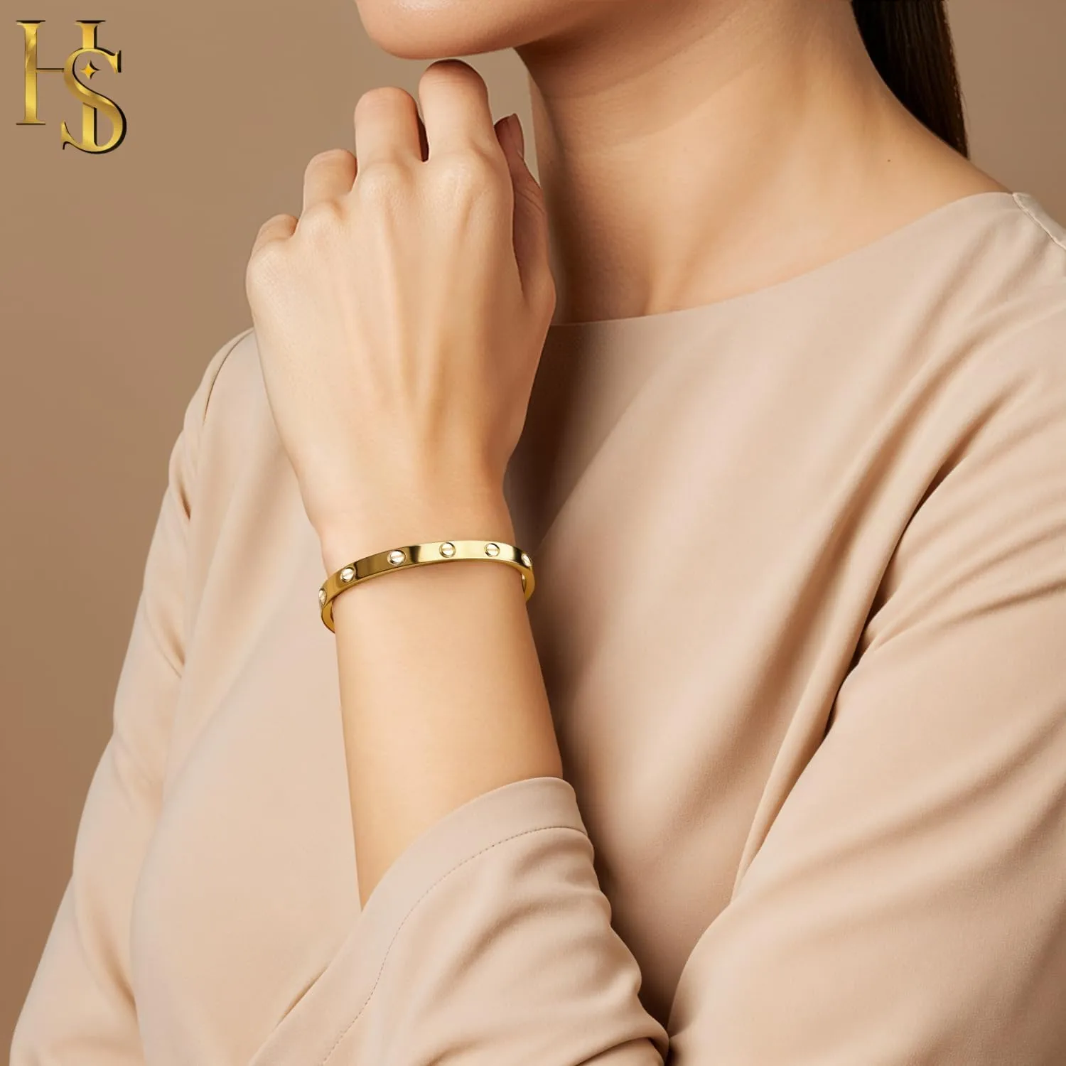 Gold Bracelet for Women | 18K Gold Plated Stainless Steel Gold Bracelet | Lovely Gift for Women