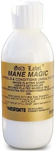 Gold Label Mane Magic, 250ml - Magics wayward your Horses mane into place by William Hunter Equestrian