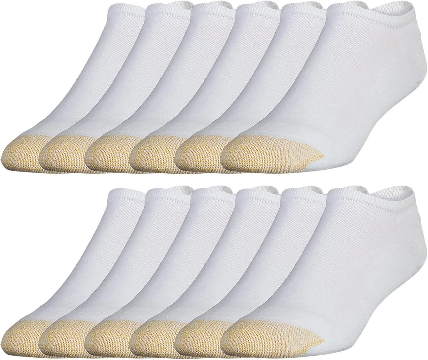 GOLDTOE Men's 656F Cotton No Show Athletic Socks, Multipairs