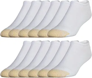 GOLDTOE Men's 656F Cotton No Show Athletic Socks, Multipairs