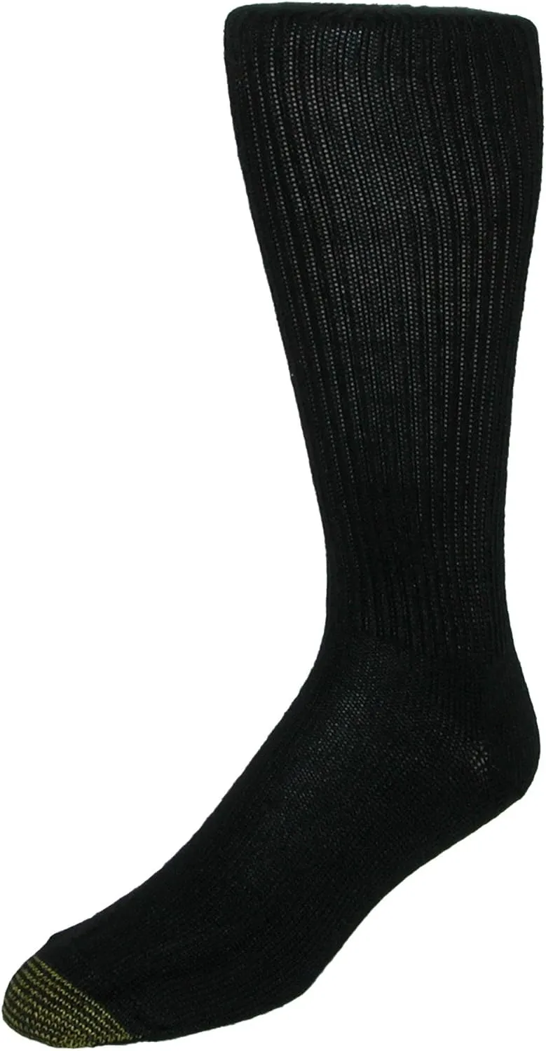 GOLDTOE Men's Fluffies Casual Crew Socks