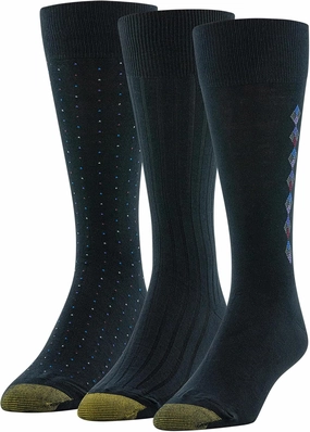 GOLDTOE Men's Dress Crew Socks, 3 Pairs