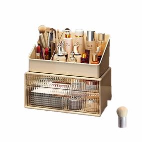 Gosirm Fitted Vanity Cases with Make-up Brushes, Organising Brushes For Bronzer & Powder, Face Makeup Brush For Loose & Pressed Powder, Travel Sized, Vegan & Cruelty