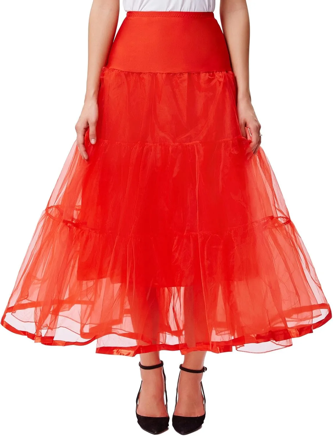 GRACE KARIN Women's Ankle Length Petticoats Wedding Slips Plus Size S-3X