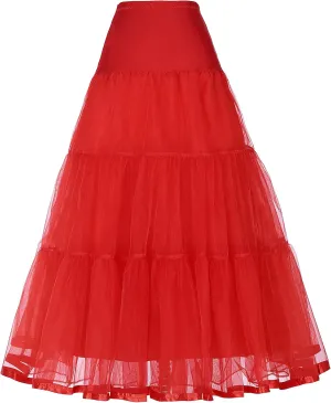 GRACE KARIN Women's Ankle Length Petticoats Wedding Slips Plus Size S-3X