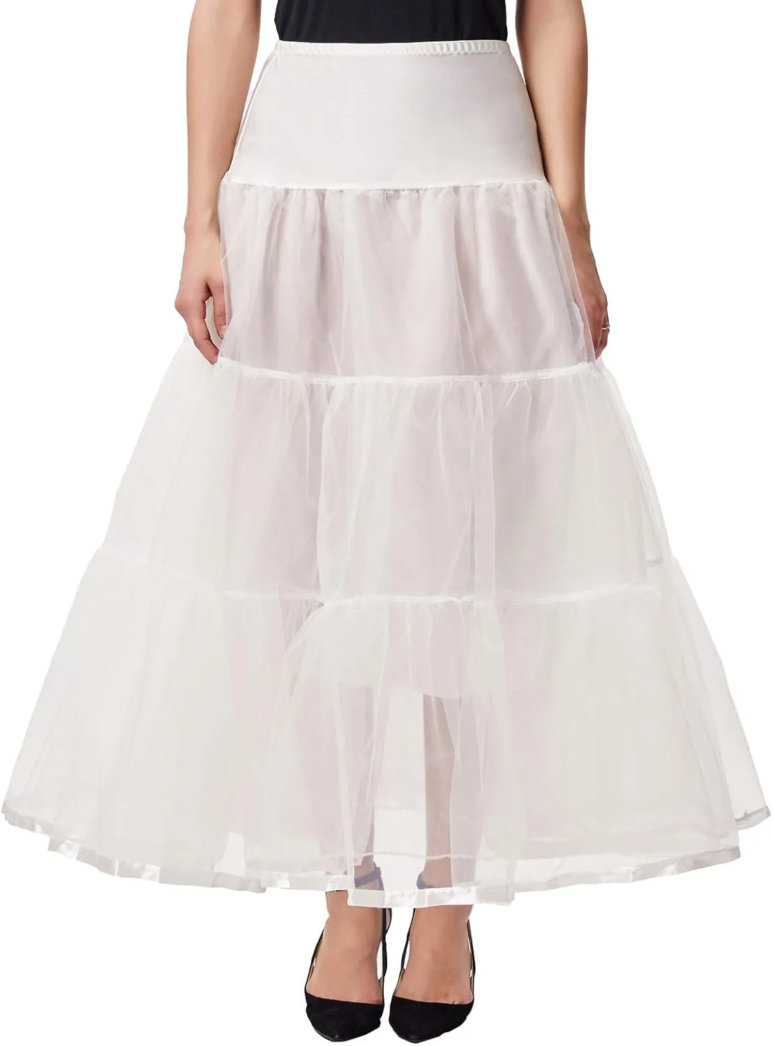GRACE KARIN Women's Ankle Length Petticoats Wedding Slips Plus Size S-3X