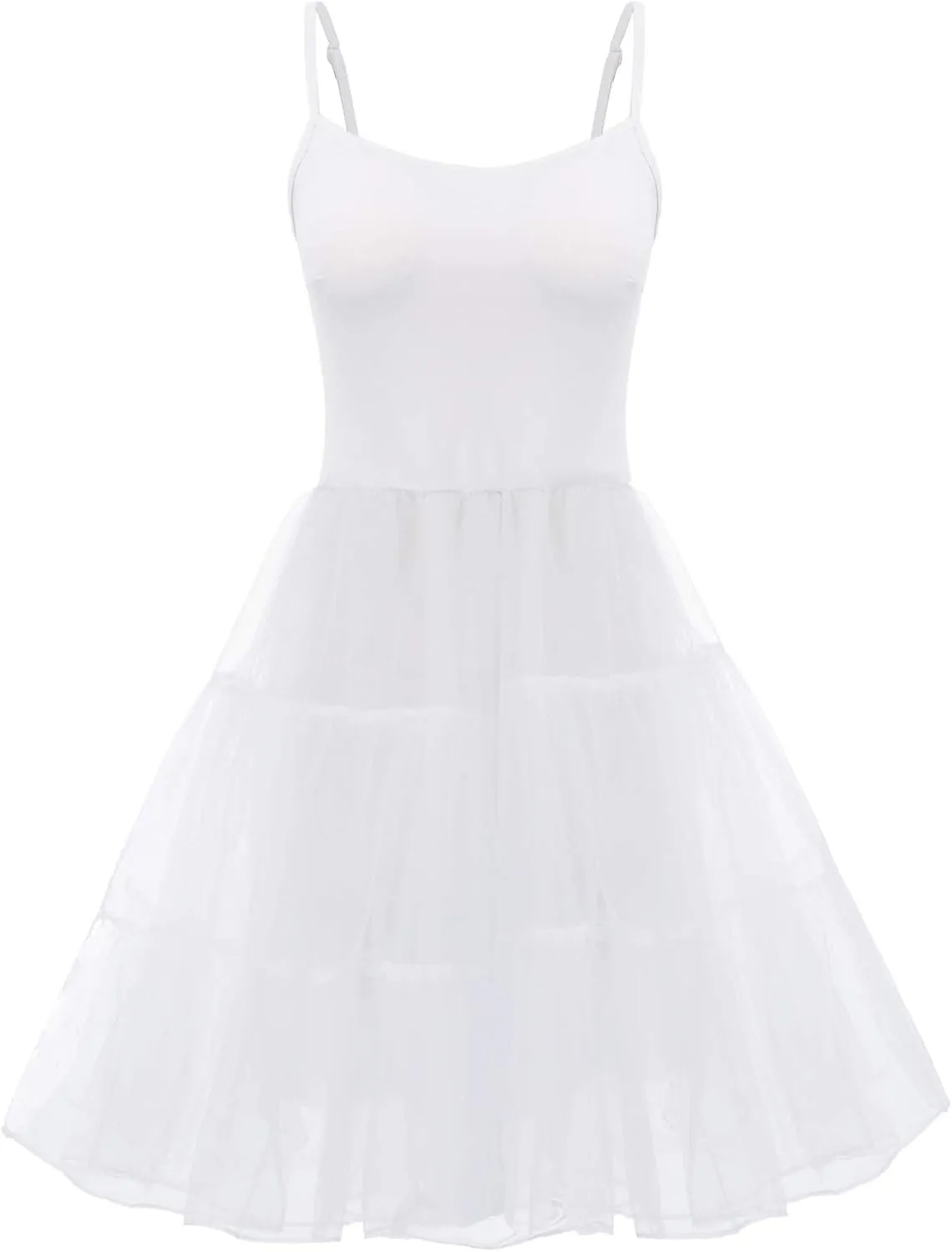 GRACE KARIN Women’s Underdress Spaghetti Strap Full Slip 1950s Vintage Petticoat Crinoline Tutu Underskirts S-XXL