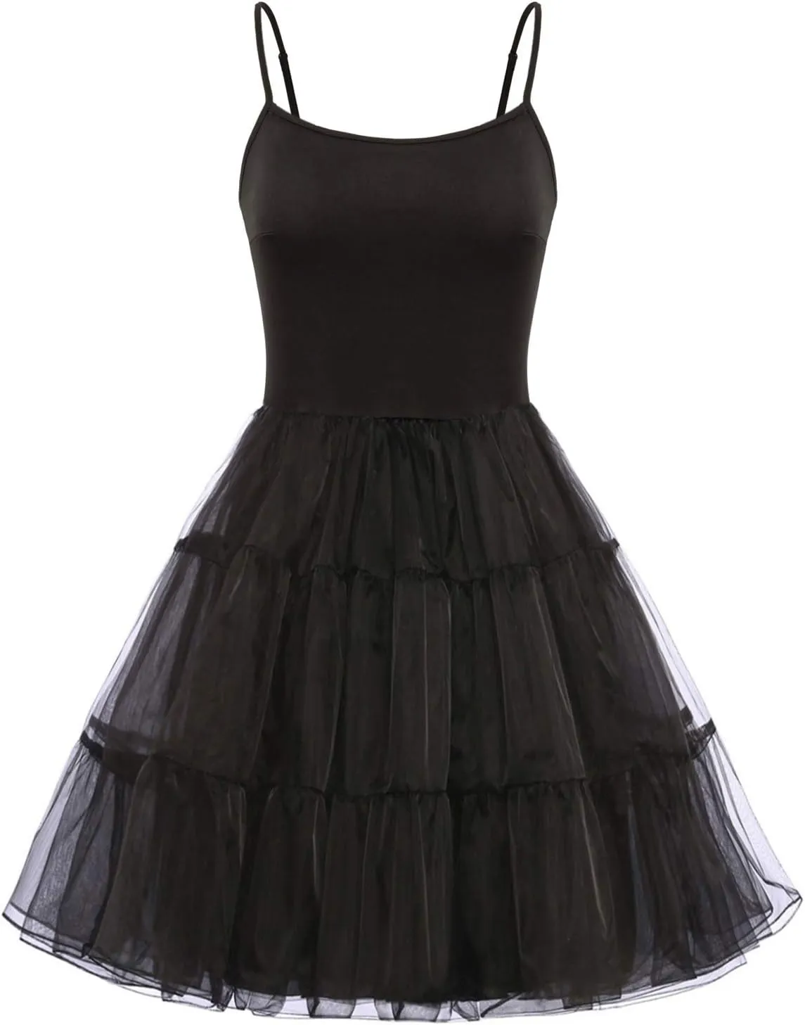 GRACE KARIN Women’s Underdress Spaghetti Strap Full Slip 1950s Vintage Petticoat Crinoline Tutu Underskirts S-XXL