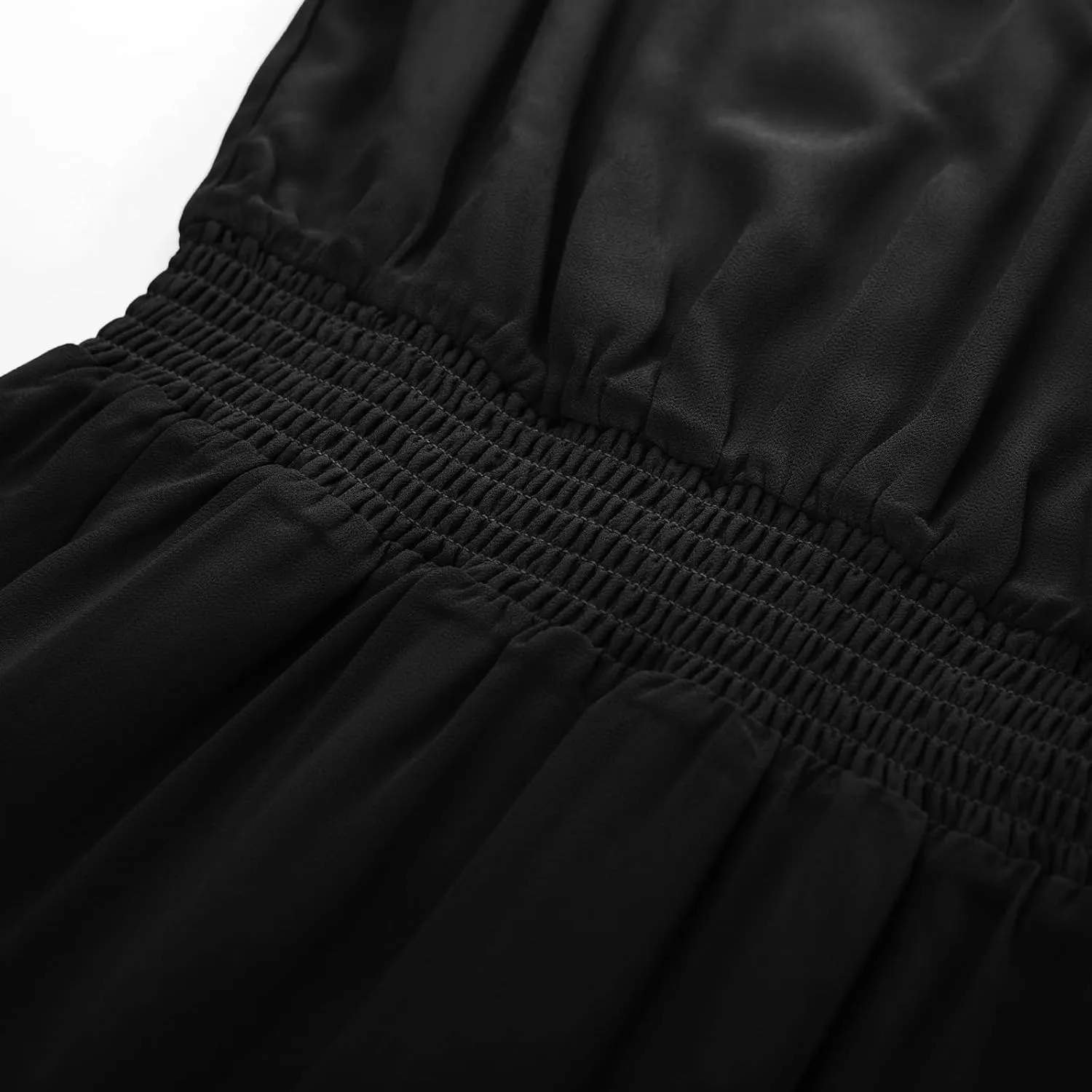 GRACE KARIN Women's V Neck Ruffle Sleeve Summer Dress 2025 Split Flowy Tiered Midi Dress Wedding Guest Cocktail Dresses