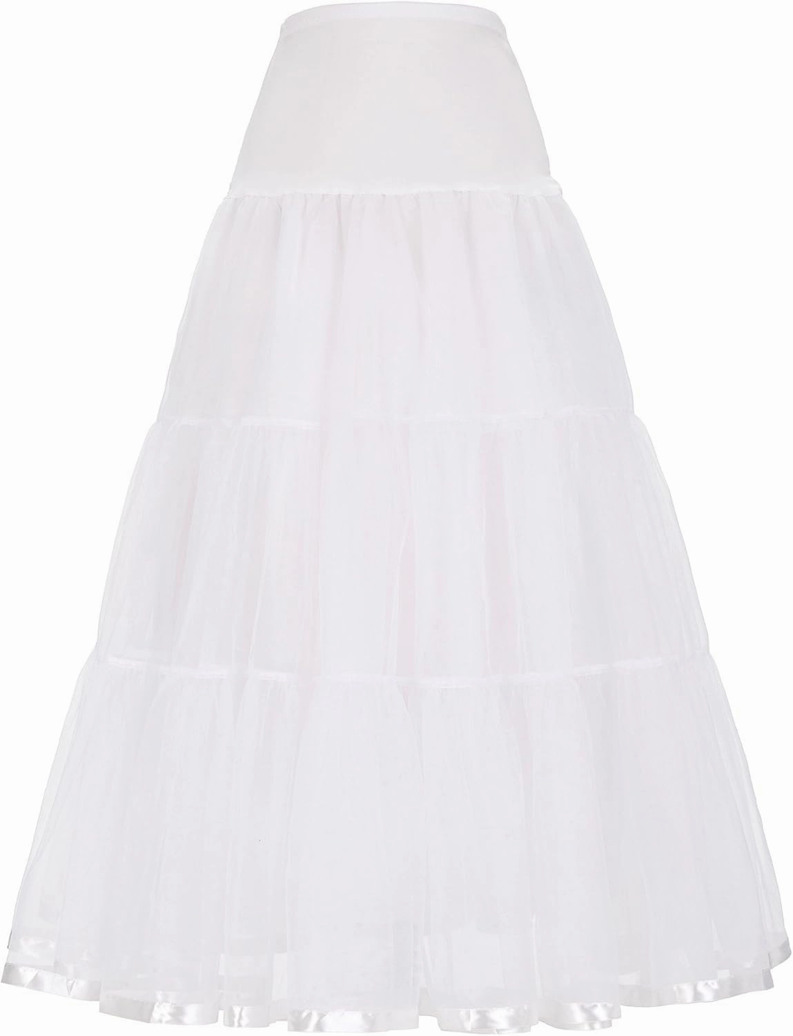 GRACE KARIN Women's Ankle Length Petticoats Wedding Slips Plus Size S-3X
