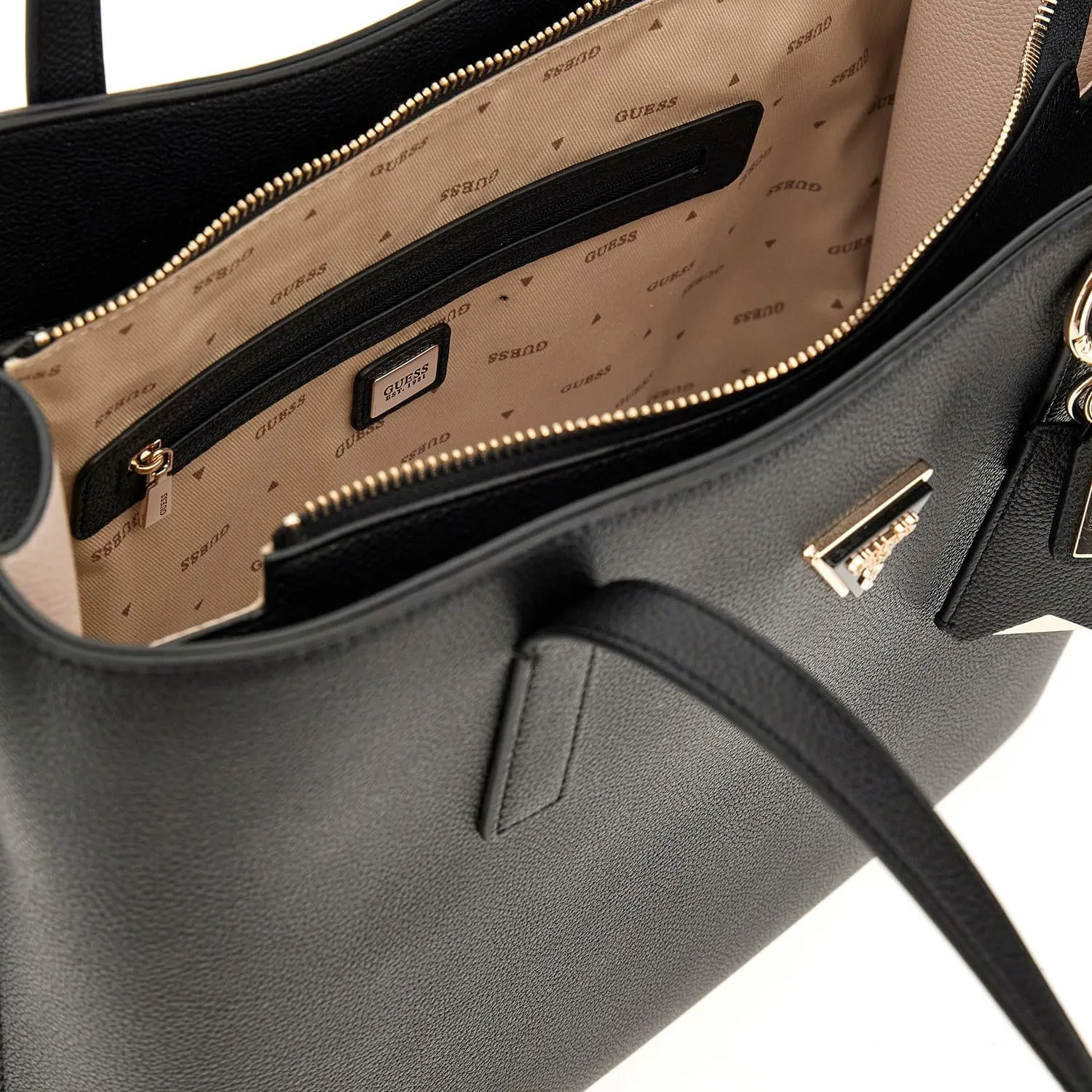 GUESS Meridian Girlfriend Tote, Nero