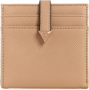 GUESS Laurel Tab Card Case Wallet, Beige