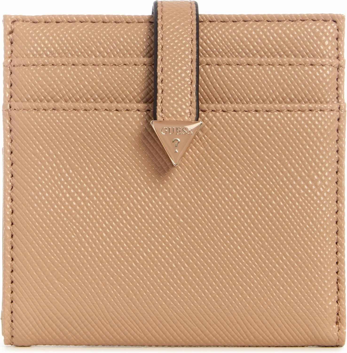 GUESS Laurel Tab Card Case Wallet, Beige