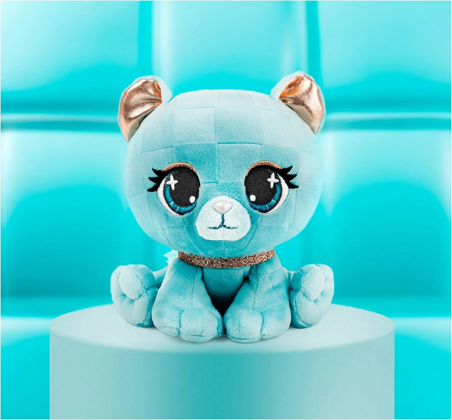 GUND P.Lushes Designer Fashion Pets Audrey Park Panther Premium Cat Stuffed Animal Soft Plush with Glitter Sparkle, Blue, 6”