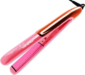H2PRO Silk Bohemian 1" 450℉ Ceramic Tourmaline Styling Iron with Nano HI-TECH Plate (Pink)