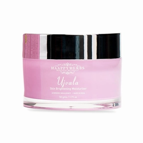 HAAPPY_HERBS - BEAUTIFUL NATURALLY Ujvala Skin Brightening Moisturizer - 50G | Ayurvedic Moisturizer Cream For Face | Ideal For Dry Skin | For Men & Women