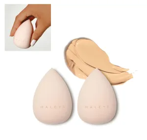 HALEYS Re–mix Complexion Sponge Vegan, Cruelty-Free Makeup Sponge Blender - Apply Liquid, Cream or Powder Foundation for a Precise, Streak-Free Finish (Pink) (Pack of 2)