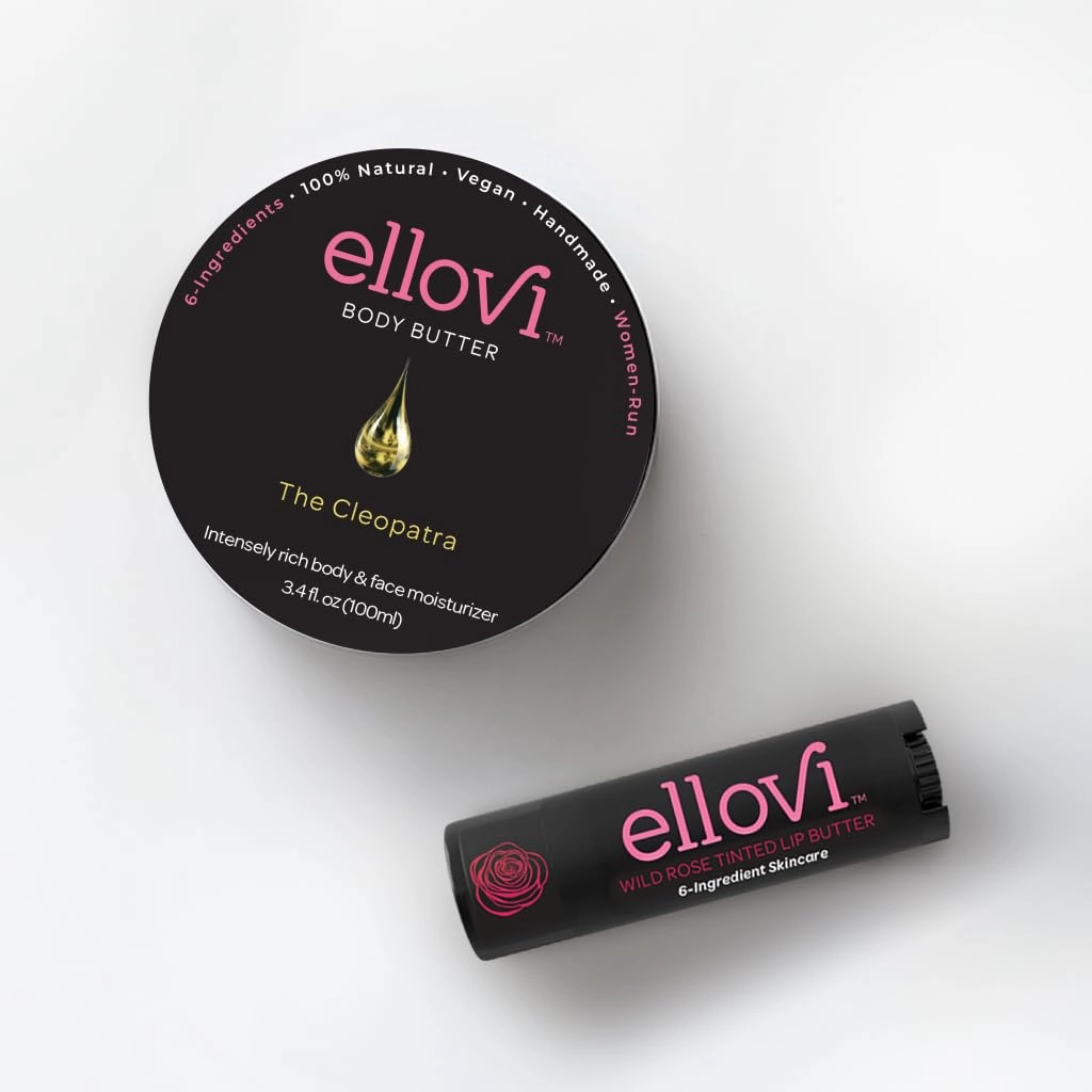 Halloween Boo Bundle | Wild Rose Tinted Lip Butter & Cleopatra Body Butter | All-Natural, Vegan Skincare for a Natural Glow | 6 Pure Ingredients