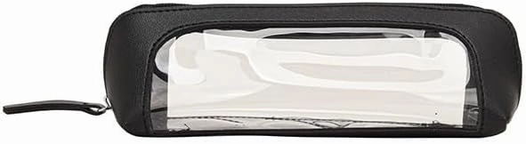 Hand makeup bag, brow pencil bag, lipstick makeup brush storage bag, portable bag (black)