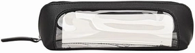 Hand makeup bag, brow pencil bag, lipstick makeup brush storage bag, portable bag (black)