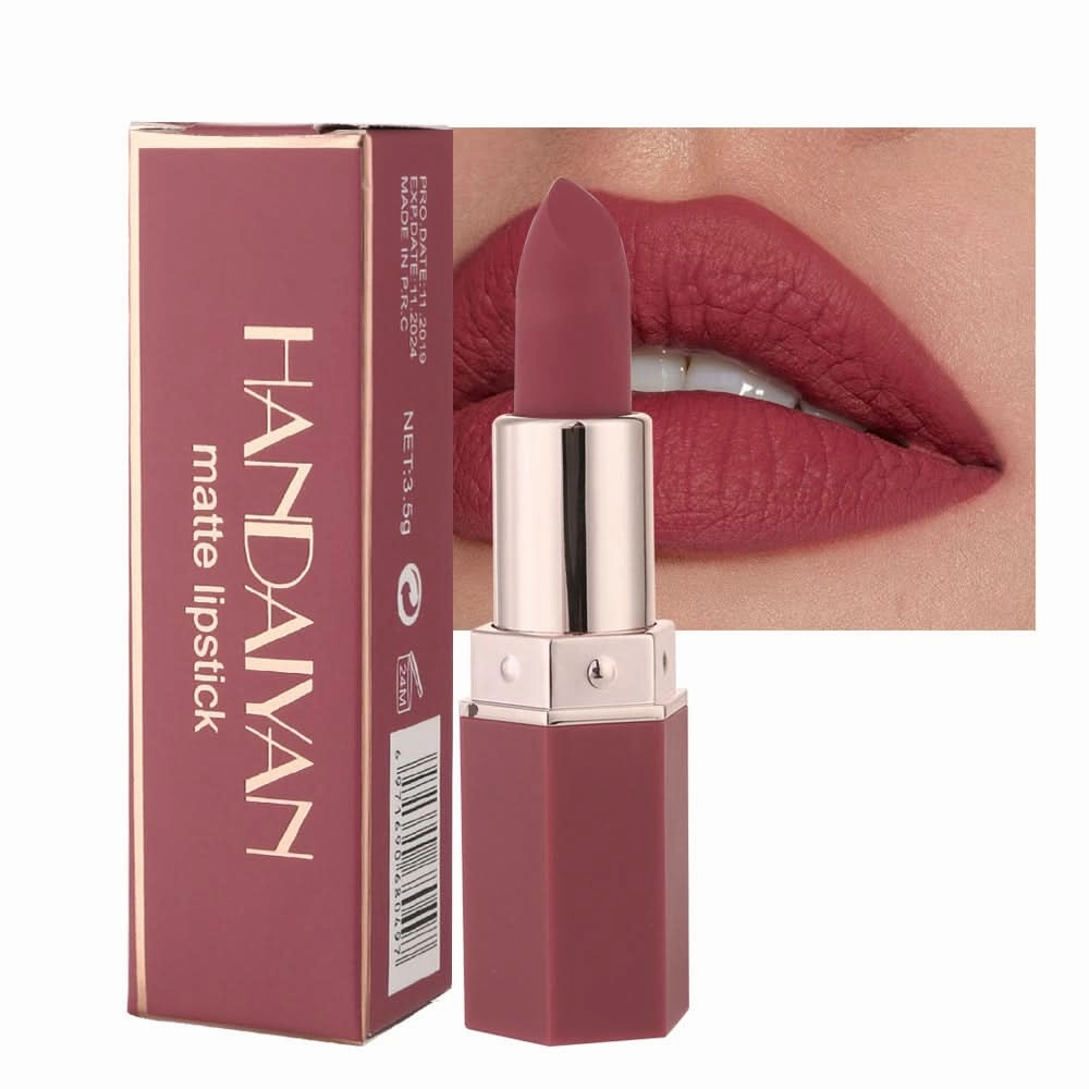HANDAIYAN Matte Lipstick Set – Long-Lasting, Waterproof, High-Pigment, Moisturizing Lip Color (Pack of 6)