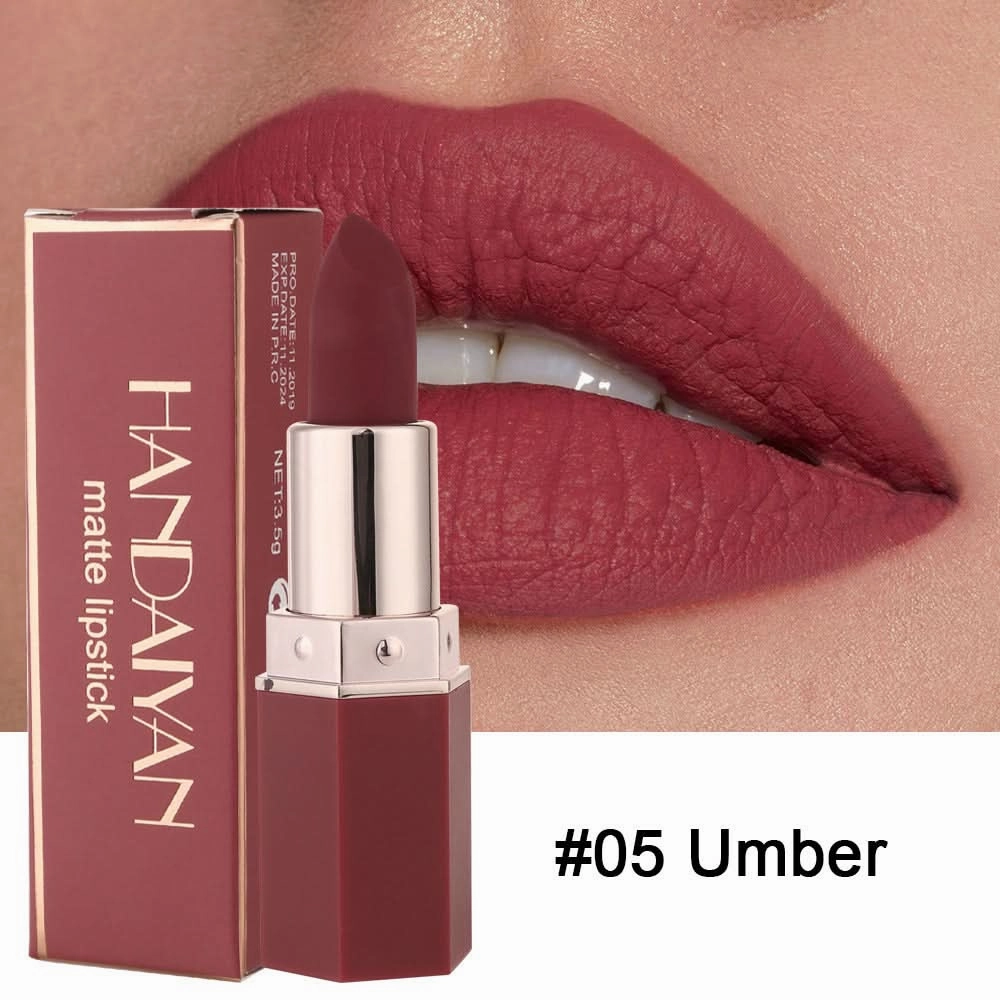 HANDAIYAN Matte Lipstick Set – Long-Lasting, Waterproof, High-Pigment, Moisturizing Lip Color (Pack of 6)