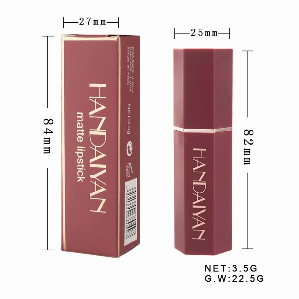 HANDAIYAN Matte Lipstick Set – Long-Lasting, Waterproof, High-Pigment, Moisturizing Lip Color (Pack of 6)
