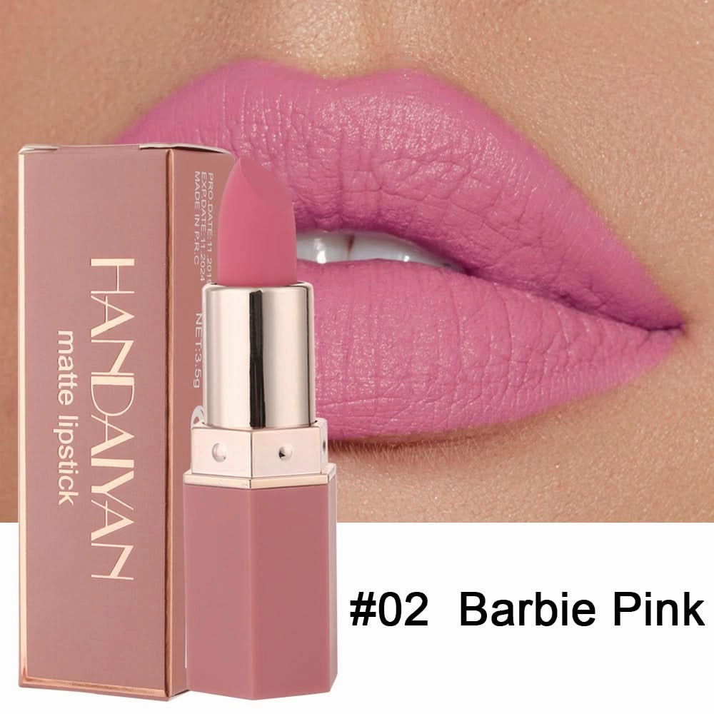 HANDAIYAN Matte Lipstick Set – Long-Lasting, Waterproof, High-Pigment, Moisturizing Lip Color (Pack of 6)