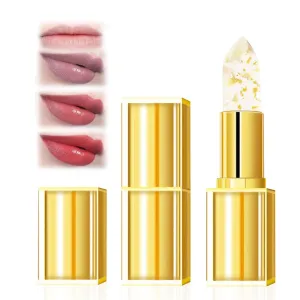 Hardpointing Color Changing Lipstick, Transferproof Color Changing Lipstick, Gold Crystal Ph Lipsticks Color Changing, 24 Horas Long Lasting, Waterproof Moisturizing Glossy(2PCS)