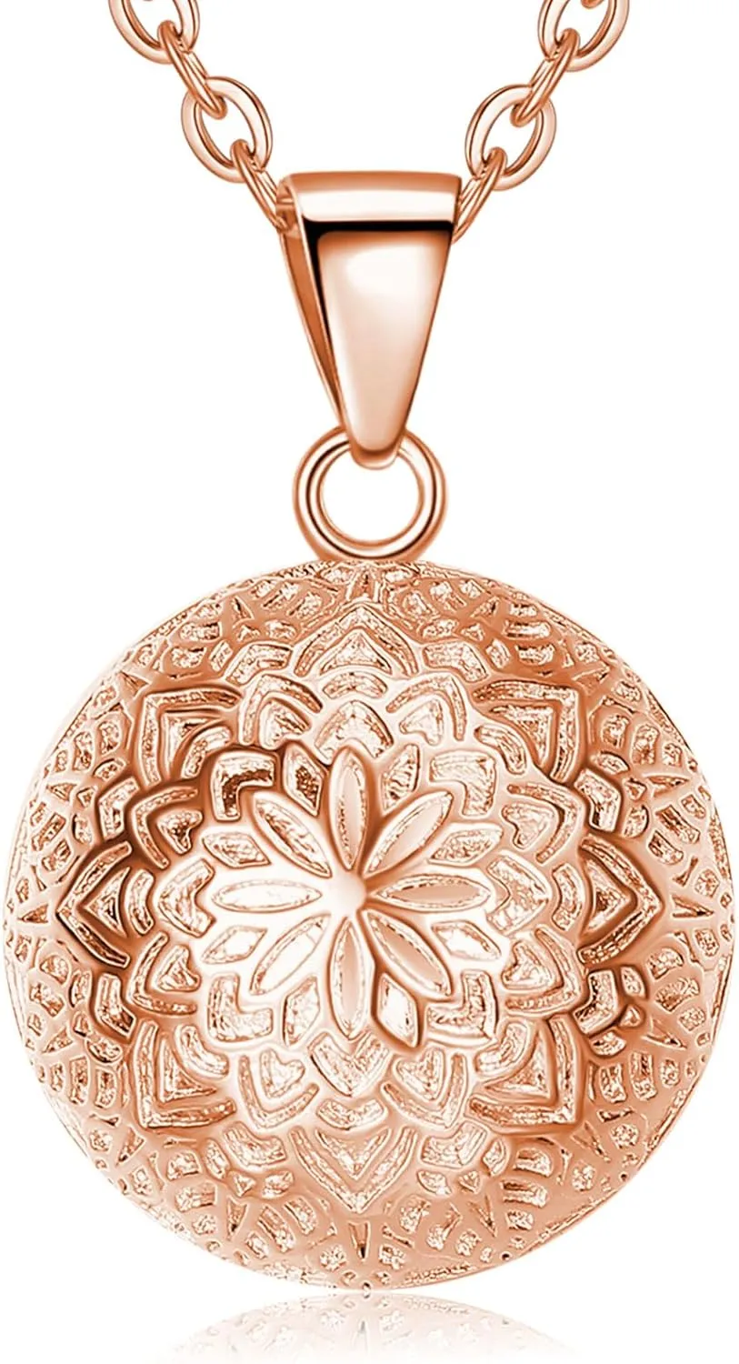 Harmony Bola Pregnancy Necklace, Harmoby Bola Charms for Future Mama Maternal Love Jewelry, 30" Chain